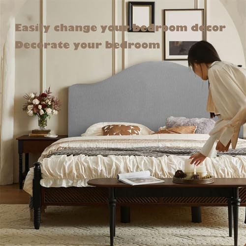Soft Jacquard Bed Headboard Cover - Stretch Slipcover for Queen & King Size