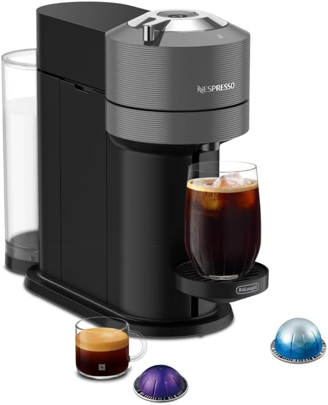 Nespresso Vertuo Next Coffee & Espresso Maker - 1260 Watts, Dark Gray Finish for Perfect Brews