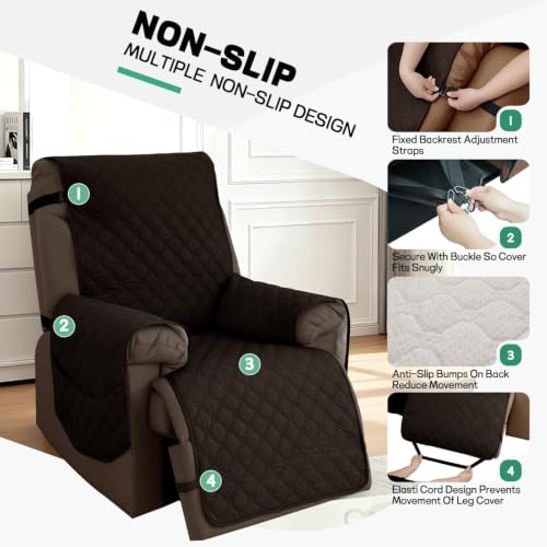 Waterproof Recliner Chair Cover - Non-Slip Pet Protector, 23.6in