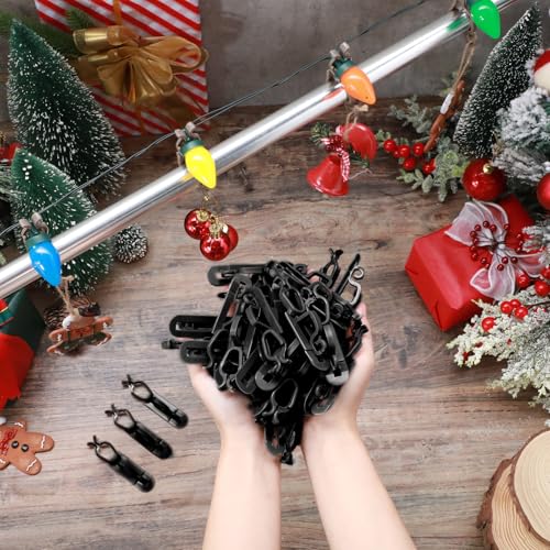 200 Pcs Christmas Light Clips, Outdoor Gutter and Shingle Hooks for C7 C9