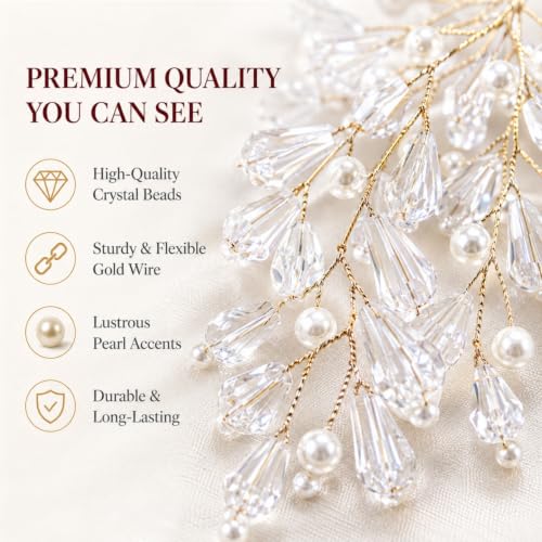 Mifoci 4-Pack 8.5-Inch Christmas Crystal Mistletoe Ornaments with Burgundy Bows
