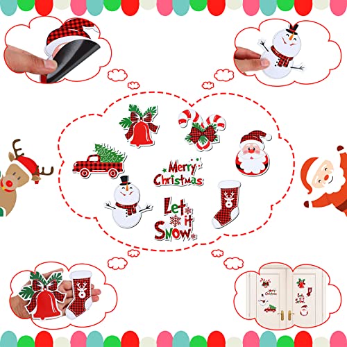 Flutesan 16-Piece Christmas Refrigerator Magnets Set with Santa, Snowman & Truck