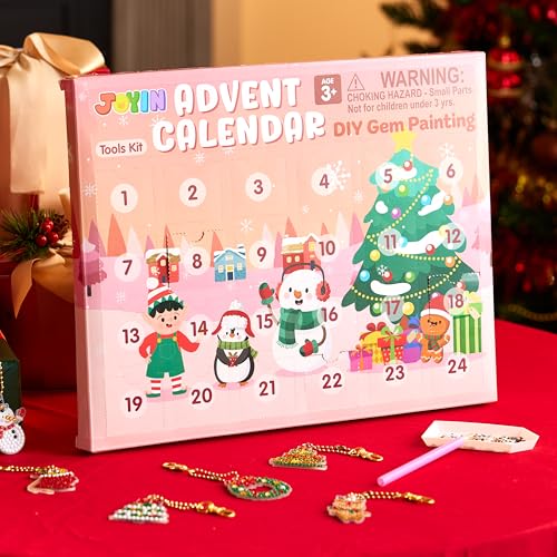 JOYIN 2026 Christmas Advent Calendar Gem Painting Kit – 24 Days of DIY Gem Art