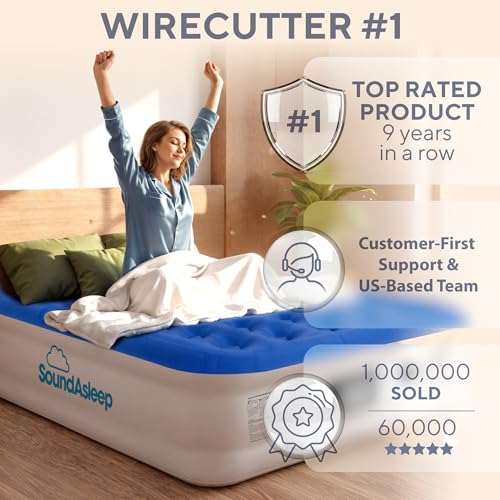 Raised Queen Air Mattress with Built-in Pump - 19 Inch Inflatable Guest Bed
