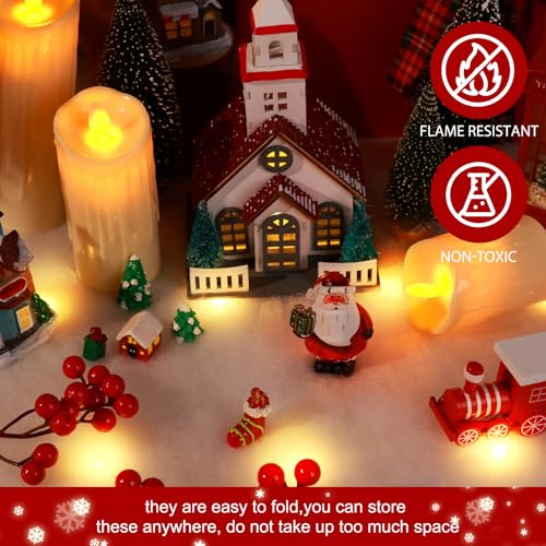 Hatisan 70 x 17.7 in LED Snow Blanket with 50 Lights - White, 1pc