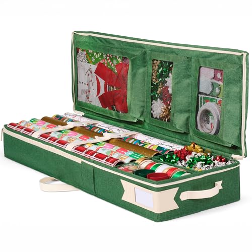 Wrapping Paper Storage Organizer for Gift Wrap Supplies and Ribbons
