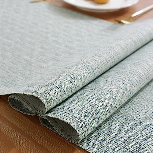 Rakila 13x108 Inch Light Blue Green Tassel Bohemian Farmhouse Table Runner