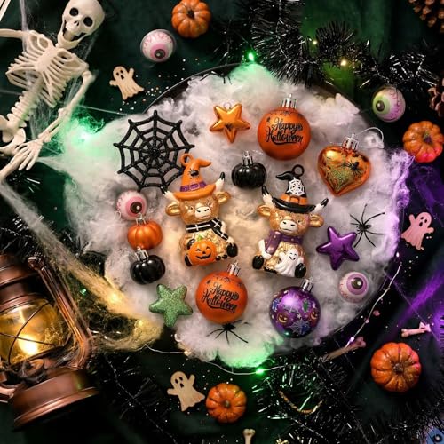 30pc Shatterproof Halloween Ornament Set - Pumpkin & Harvest Tree Decor