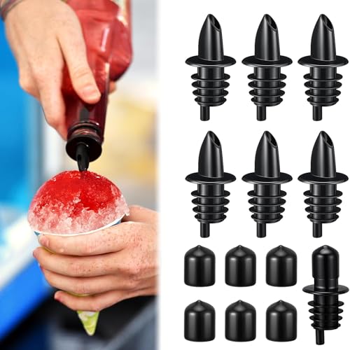 Honeydak 12 Pack Bottle Pourers with Dust Caps for Liquor & Syrup Bottles