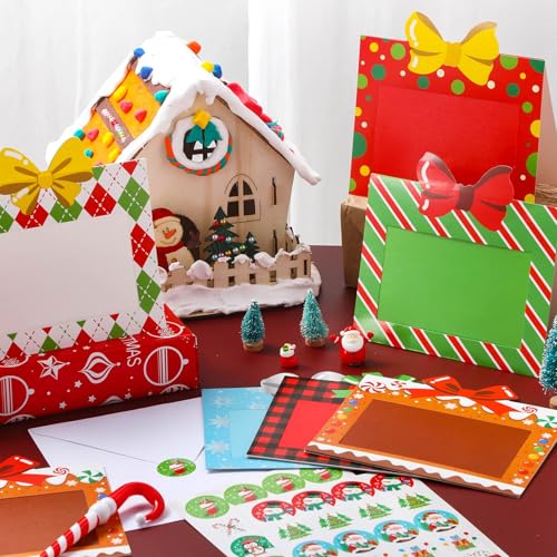 Capoda 100 Sets Christmas Photo Cards with Envelopes & Stickers, 4x6 Inches