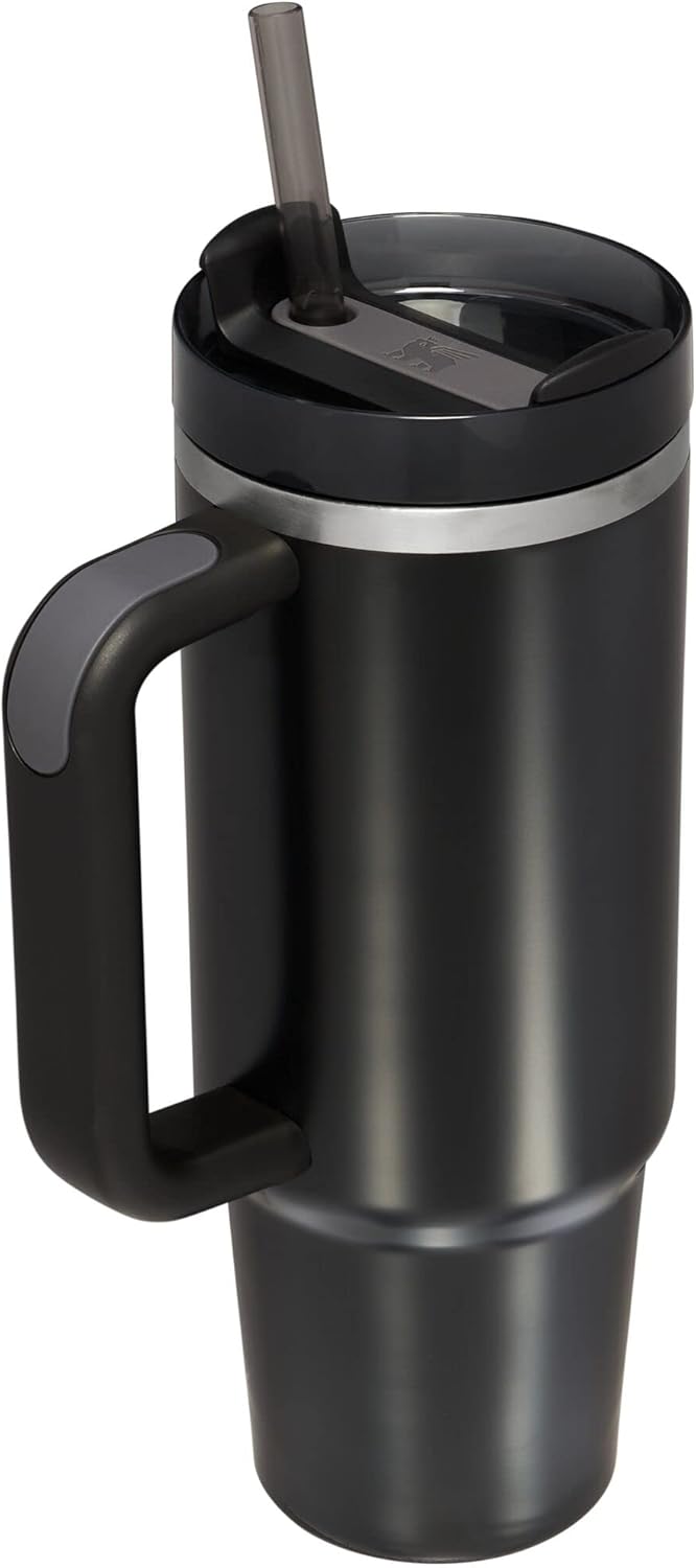 STANLEY Quencher H2.0 Tumbler - 30 oz Insulated Stainless Steel Cup with Straw | Flowstate Lid | Black Glow