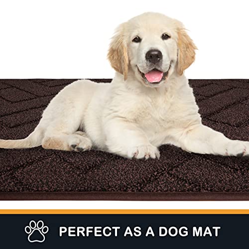 Dirt Trapping Indoor Door Mat, 24" x 35.5" Non-Slip Washable Entryway Rug