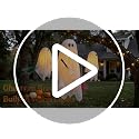 3-Pack Light-Up Hanging Halloween Ghosts on Brooms - Yard & Porch Decor