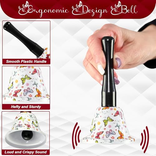 Butterfly Handheld Call Bell - Decorative Metal Service Bell for Desk