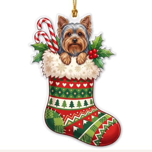 Yorkie Christmas Ornament - Holiday Tree Decoration for Dog Lovers