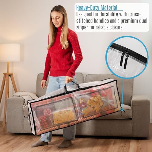 Clear Wrapping Paper Storage Box 2 Pack 40 Inch Underbed Container