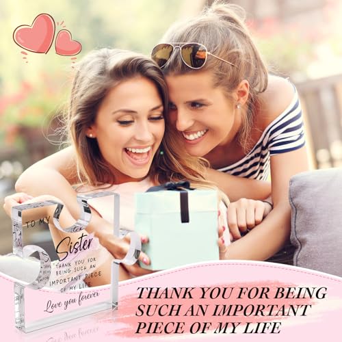 Oukitoymer Sister Acrylic Plaque Gift from Sister Birthday Christmas Anniversary