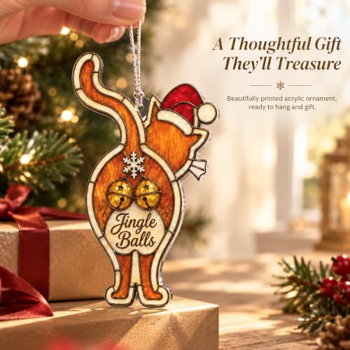 RUSATEN Cat Christmas Ornament – Cat Ornament for Christmas Tree (Variation: Cat)