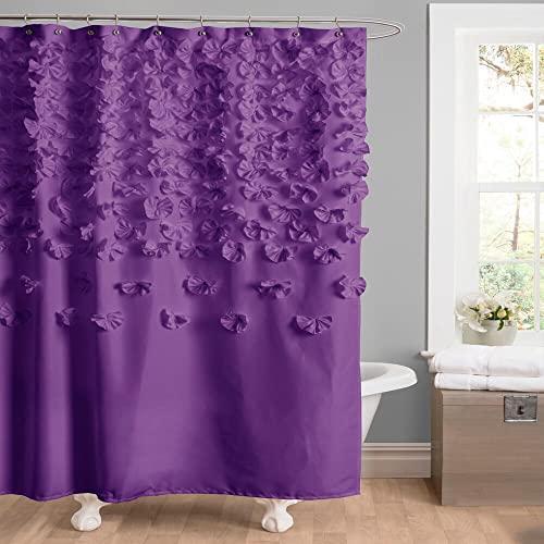 Lush Decor Lucia Shower Curtain, Blush, 72" x 72"