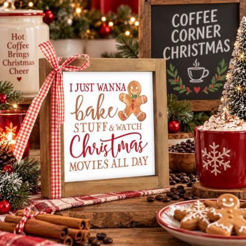 Gingerbread Christmas Sign for Tree, Table, Kitchen, Wall Decor