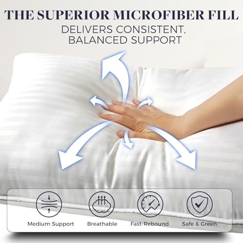 King Size Down Alternative Pillow - 2 Pack Super Soft for Sleeping
