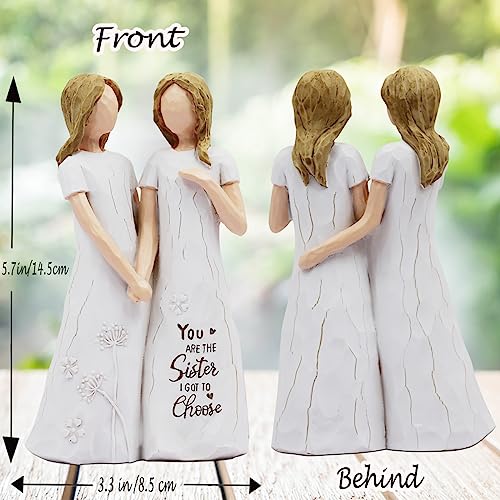 Friendship Statue Gift for Women - Hand-Painted Resin Best Friend Figurine