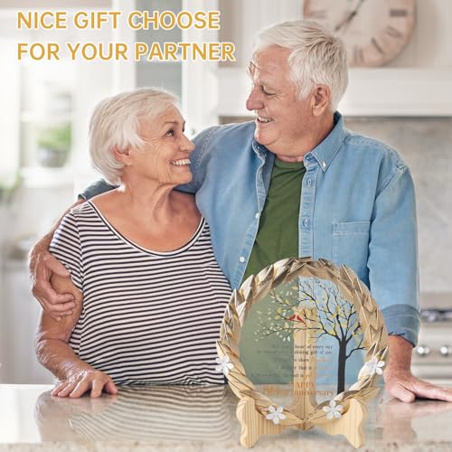 50th Anniversary Crystal Plaque with Golden Wreath Gift for Couples