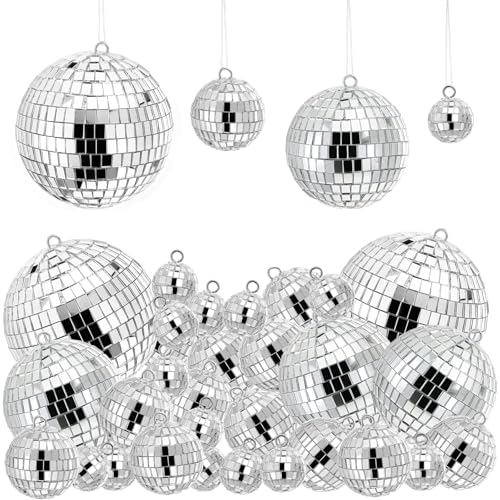 54 Pcs Mini Disco Ball Decorations - Reflective Hanging Ornaments for Parties & Events