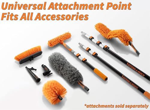 12ft Telescopic Extension Pole with Utility Hook for Hanging Lights