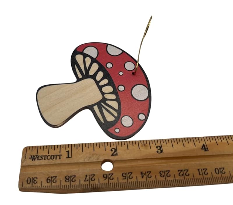 Legend of the Mushroom Ornament Set with Story Card – Wooden Christmas Decoration