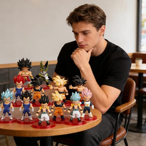 21Pcs Anime Figure Set - Cute Cartoon Figurines for Cake Topper, Table Decor & Gift