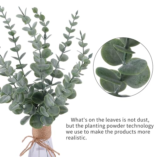 24pcs Artificial Eucalyptus Stems - Faux Greenery Branches for Home Decor