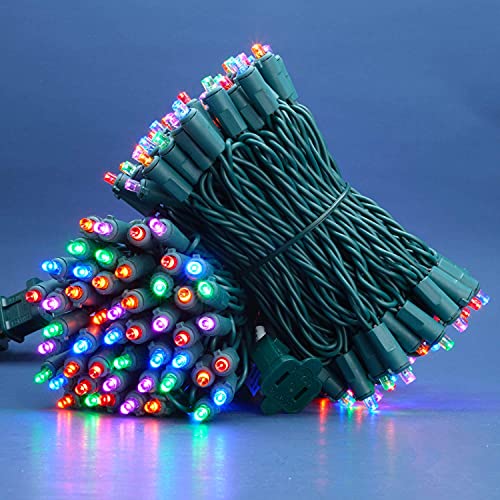 SWEET SHINE 200-Count Multicolor Wide Angle LED Christmas Lights, 66 ft Green Wire - UL Commercial Grade