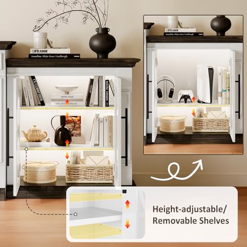 104-Inch Fireplace TV Stand with Electric Heater and Power Outlet