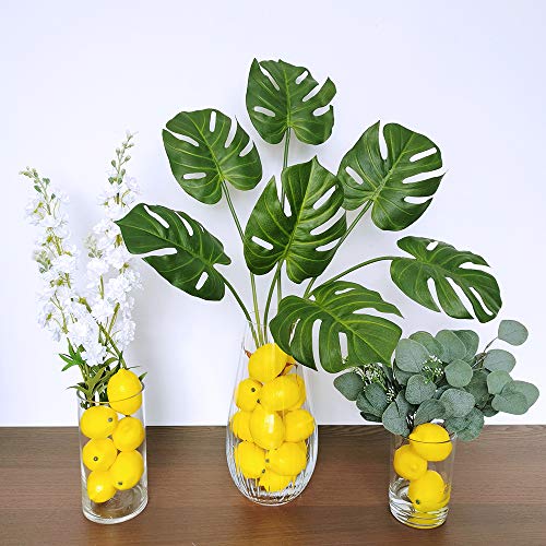 30 Pack Artificial Yellow Lemons - Realistic Faux Fruits for Decor