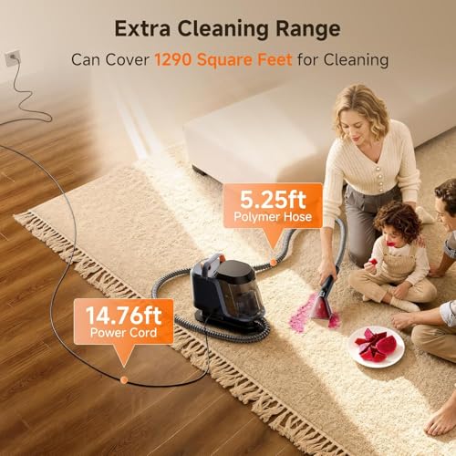 Uwant 18Kpa Portable Carpet Cleaner Machine & Upholstery Spot Cleaner