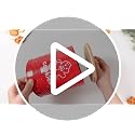 Christmas Cookie Jar with Airtight Bamboo Lid - Red, 1.1 Gallon