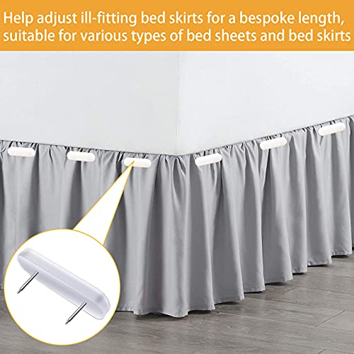 30 Bed Skirt Pins - Reusable Holders for Upholstery & Slipcovers