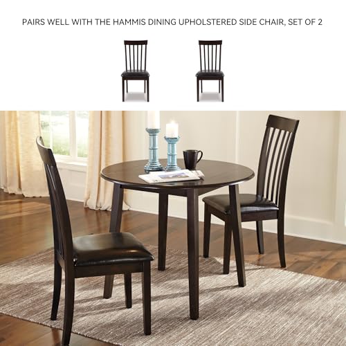 Small Round Drop Leaf Dining Table, 36-Inch Compact Kitchen Table