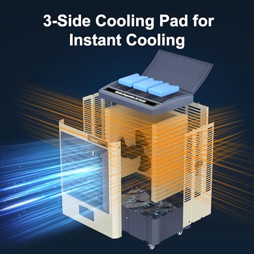 Portable 41" Evaporative Air Cooler with 4800 CFM & 10.6 Gallon Tank