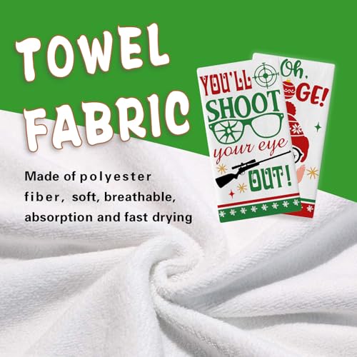 YMCAFZ Christmas Classic Movie Kitchen Dish Towels Set of 2 - Holiday Decor