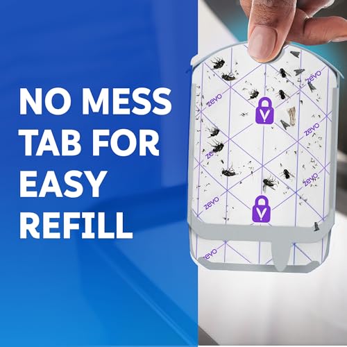 Zevo Flying Insect Trap Refills for Fruit Flies and Gnats, 4 Count