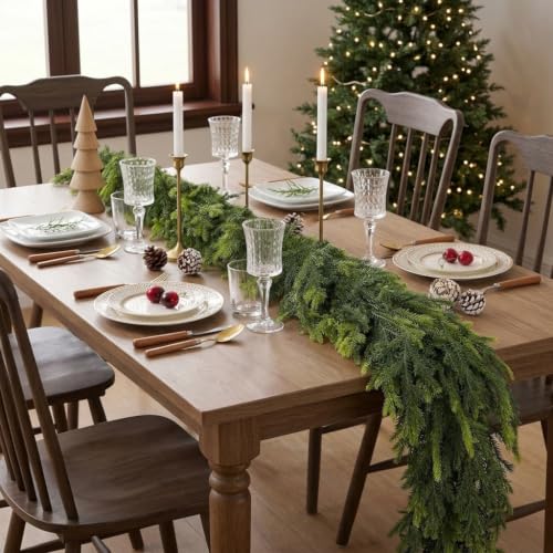 6FT Real Touch Norfolk Pine Garland Christmas Decor - 1Pcs 6FT Norfolk Pine Garland (CYSKXYI)