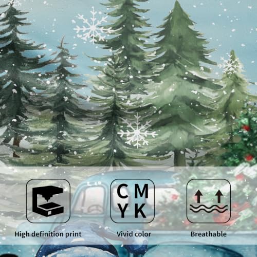 Giwawa Blue Snowman Truck Hand Towels Set of 2 Christmas Kitchen & Bathroom Decor