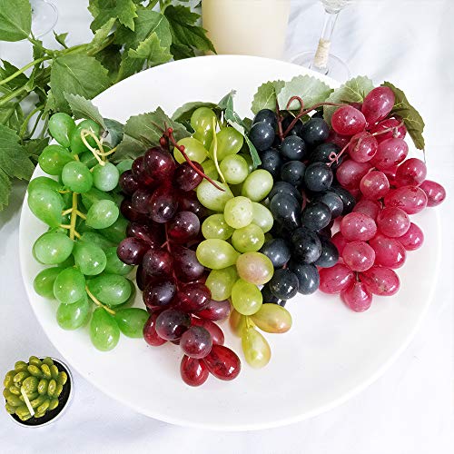 10 Pack Assorted Artificial Grapes - Frosted Decor Bunches