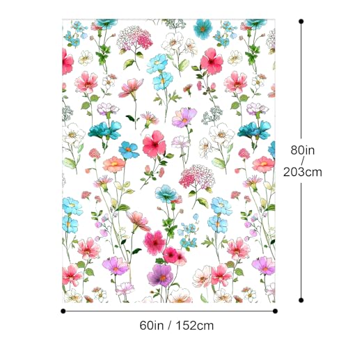 Wajade Colorful Floral Fleece Throw Blanket 60x80 inches - Cozy & Lightweight
