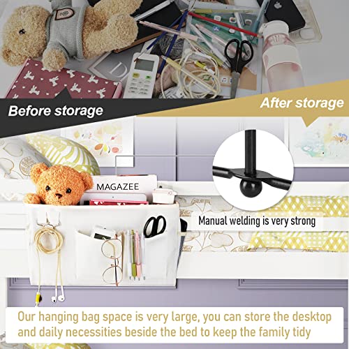 Bedside Hanging Storage Organizer for Dorms, Bunk Beds and Hospital Rails