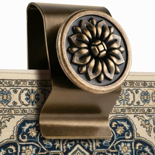 Stainless Steel Tapestry Hangers for Wall - 4 Pack Quilt Clips (Bronze)