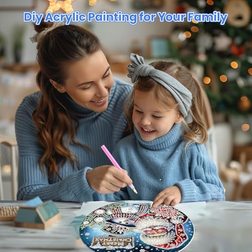 MOGTAA Christmas Snowman 5D Diamond Art Hanging Kit – Suncatcher Pendant (Christmas Snowman3)