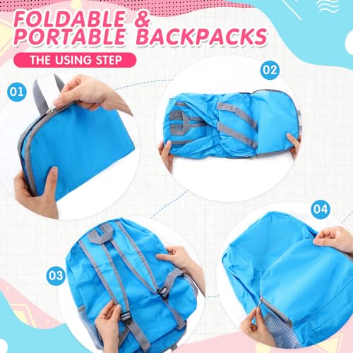 Bulyoou 60 Pcs Bulk Backpack & Water Bottle Set with Square Bottles - Green, Lake Blue, Royal Blue